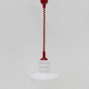 Vintage glass suspension lamp, retro creative white milk glass chandelier with coiled cord, Chromatic Coil Lamp for living room kitchen decor