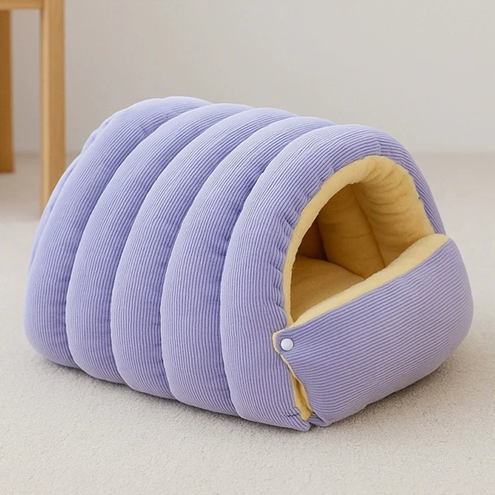 Letifly Lights & Decor - Cloud Nest Pet Bed - Plush Cat Cave Bed Soft Warm Pet House with Detachable Cushion