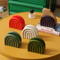 Rainbow Ceramic Tissue Holder Paper Towel Holder Restaurant Napkin Holder Tissue Storage Holders Tissue Container Tableware-Letifly Lights and Decor