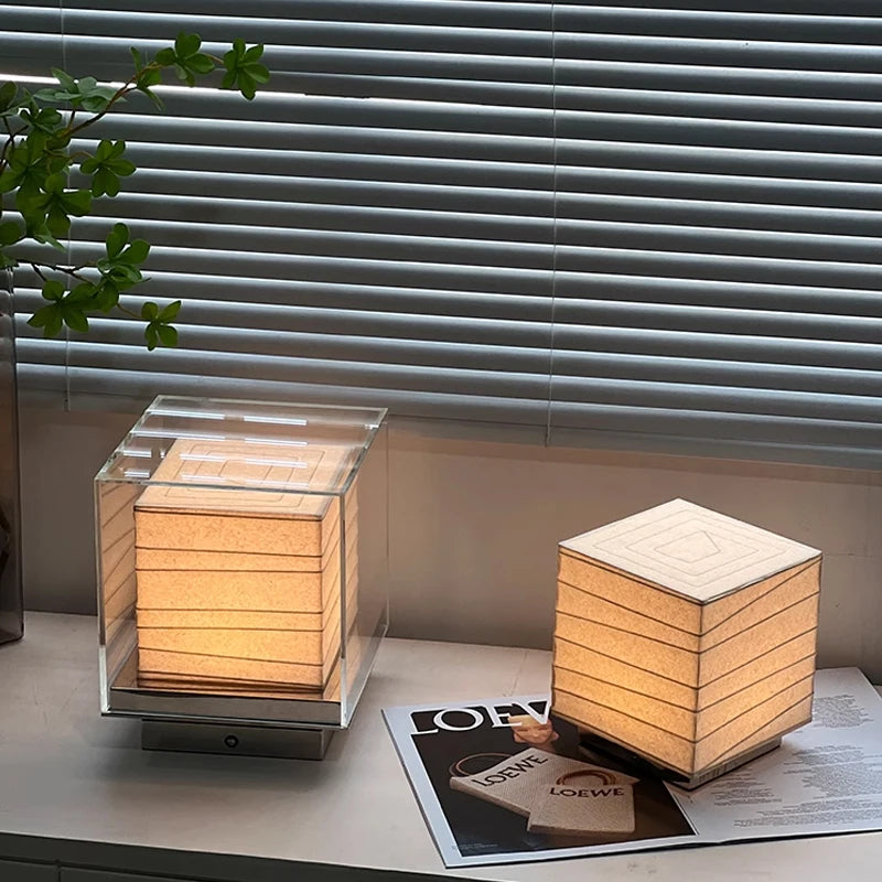 Shoji Cube Table Lamp