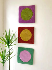 Handmade Colorful Tufting Seat Cushion Soft Square Chair Sofa Pad Hanging Wall Decoration Tapestry Home Office Warm Decor-Letifly Lights and Decor