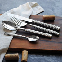 304 Stainless Steel Forged High-Quality Roman Column Western Tableware High-End Western Restaurant Hotel Table Knife, Fork, Spoon, Tea Spoon-Letifly Lights and Decor