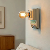 Nordic Retro knob dimming wall lamp vintage atmosphere Bedroom bedsideLED hallway balcony industrial style home decor wall light-Letifly Lights and Decor