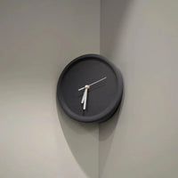 Ins Quiet Wall Clock 8inch Non-Ticking Punch-Free Corner Wall Clock Wall Decor Bedroom Technology Luxury Art Home Decoration-Letifly Lights and Decor