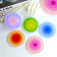 5pcs Acrylic Anti Slip Coaster Porta Vasostable Mat Cup Holders Gradient Color Cocinas Accesorios Kitchen Drink Coasters-Letifly Lights and Decor
