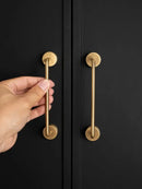 Antique Brass Furniture Handles with Backplate Wardrobe Kitchen Cupboard Cloakroom Bedside Cabinet Handle Bedroom Accessories-Letifly Lights and Decor