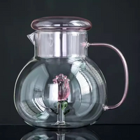 Blossom Glass Teapot and Cup Set-Letifly Lights and Decor