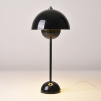Flowerpot Lacquered Metal Table Lamp - Final Sale-Letifly Lights and Decor