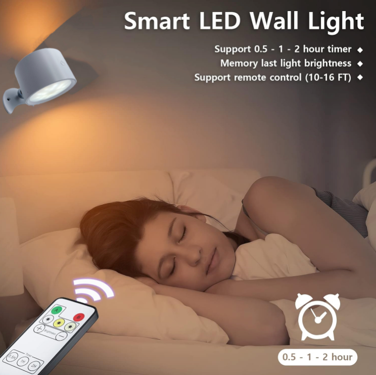 MagnoGlow LED Wall Lamp – Rechargeable, Detachable, Stick-On & Remote-Controlled-Letifly Lights and Decor