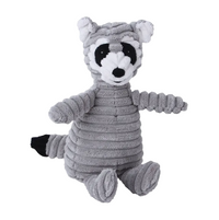 Plush corduroy squeaky dog toy animal shape durable chew toy for puppies and dogs
