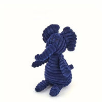 Plush corduroy squeaky dog toy animal shape durable chew toy for puppies and dogs