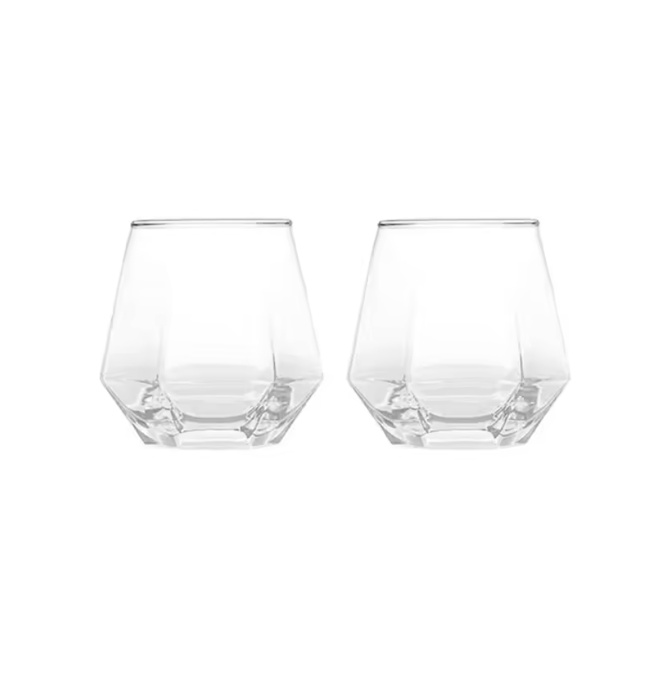 Hexagon Cocktail Glasses-Letifly Lights and Decor