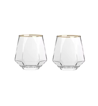 Hexagon Cocktail Glasses-Letifly Lights and Decor