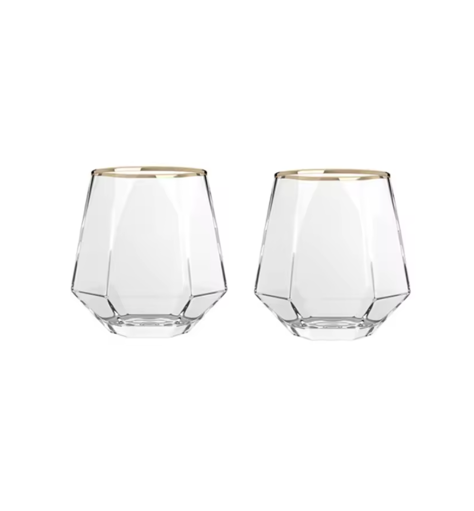 Hexagon Cocktail Glasses-Letifly Lights and Decor