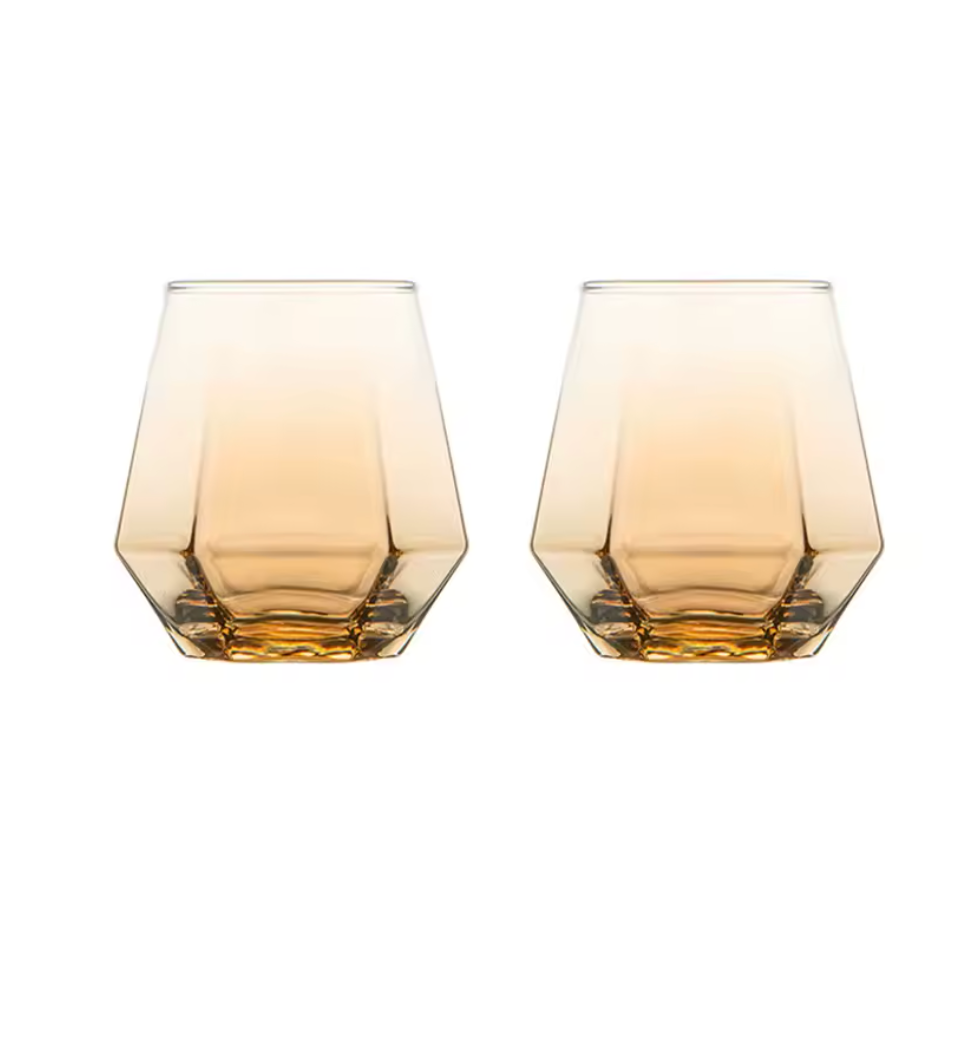Hexagon Cocktail Glasses-Letifly Lights and Decor