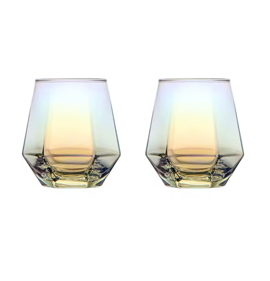 Hexagon Cocktail Glasses-Letifly Lights and Decor