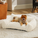 etifly Lights & Decor - Dream Lounge Pet Bed - Plush Ribbed Pet Sofa Breathable Bed for Cats and Small Dogs