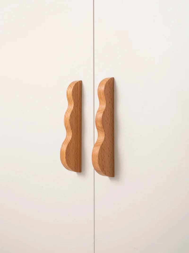 Modern Kitchen Storage Cabinet Pulls Black Walnut Furniture Handles Cupboard Wardrobe Drawer Door Children's Room Wood Handles-Letifly Lights and Decor