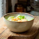 2pcs bowls Japanese 5.5-Inch ceramic breakfast bowl thickened irregular kiln salad bowl-Letifly Lights and Decor
