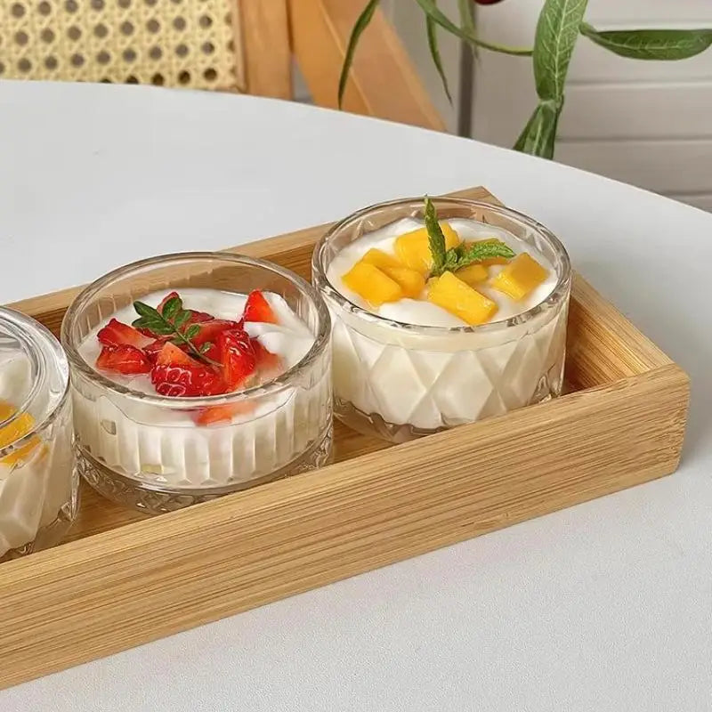 1pc Elegant Glass Ice Cream Dessert Cups With Lids - Perfect For Pudding, Yogurt, And Gelato - Ideal For Home & Commercial Use-Letifly Lights and Decor