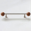 Furniture Hardware Nordic Art Handle/walnut Wood+Brass Handles and Knobs Drawer Pulls Kitchen Cabinet Knobs-Letifly Lights and Decor