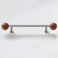 Furniture Hardware Nordic Art Handle/walnut Wood+Brass Handles and Knobs Drawer Pulls Kitchen Cabinet Knobs-Letifly Lights and Decor