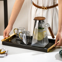 Cold water kettle made of high borosilicate glass for household hospitality, with a large capacity for cold boiled water-Letifly Lights and Decor