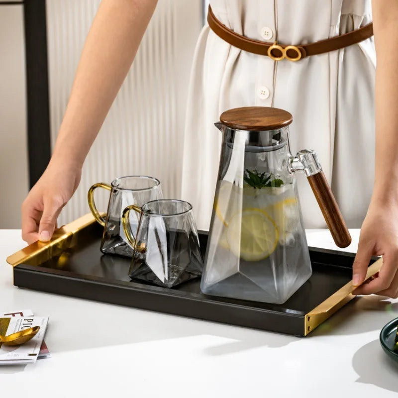 Cold water kettle made of high borosilicate glass for household hospitality, with a large capacity for cold boiled water-Letifly Lights and Decor