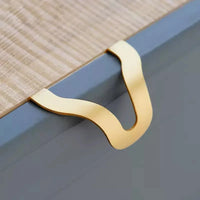 Brass Invisible Gold Handle Cabinet Door Knob Handle Desk Drawer Pulls Modern Knobs Furniture Hardware Kitchen Accessories-Letifly Lights and Decor