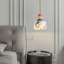 Luxury stone pendant lamp natural marble LED chandelier light