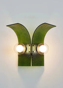 Letifly Lights & Decor - Verdant Curve Wall Sconce - Textured Glass Wall Sconce Curved Design Mid Century Modern Ambient Lighting