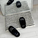 Tufting Stripe Bathrooom Mat Bedroom Rug Soft Fluffy Geometric Bathmat Bedside Carpet Floor Anti Slip Pad Home Decor 40x70cm-Letifly Lights and Decor