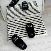 Tufting Stripe Bathrooom Mat Bedroom Rug Soft Fluffy Geometric Bathmat Bedside Carpet Floor Anti Slip Pad Home Decor 40x70cm-Letifly Lights and Decor