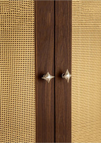 Letifly Lights & Decor - Nova Cabinet Pull - Solid Brass Cabinet Handle Polished Titanium Silver Star Pull Hardware