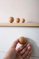Ball Knob Drawer Pulls Natural Walnut / Ash / Beech Decor Ball Kitchen Cabinet Handles Simple Wooden Furniture Hardware-Letifly Lights and Decor