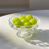 Glass Serving Dish with A Stand Snack Plates ,Snack and Candy Platter, Ice Cream Bowl,Yogurt Snack Dish Bar Dinnerware Plates-Letifly Lights and Decor
