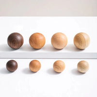 Ball Knob Drawer Pulls Natural Walnut / Ash / Beech Decor Ball Kitchen Cabinet Handles Simple Wooden Furniture Hardware-Letifly Lights and Decor