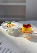 Glass Serving Dish with A Stand Snack Plates ,Snack and Candy Platter, Ice Cream Bowl,Yogurt Snack Dish Bar Dinnerware Plates-Letifly Lights and Decor