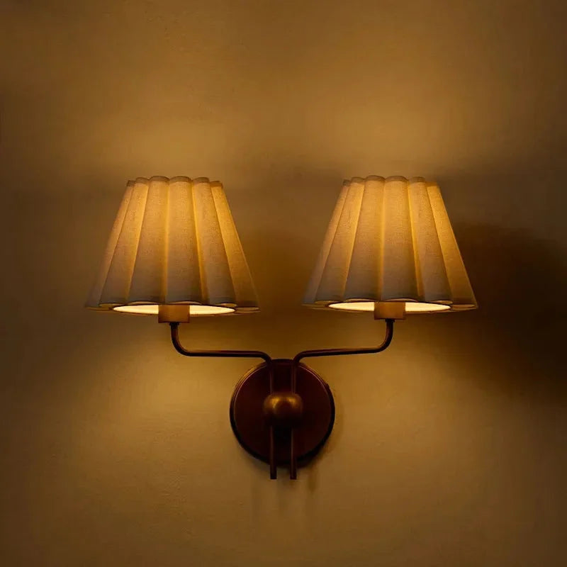 American Retro Medieval Wall Lamp LED E14 Minimalist Designer Wall Mounted Bedroom Bedside Living Room Aisle Background Corridor-Letifly Lights and Decor