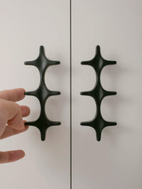 Letifly Lights & Decor - Crossbeam Brass Knobs - Sculptural Brass Cabinet Knobs Cross Shape Antique Gold Black Polished Chrome Hardware