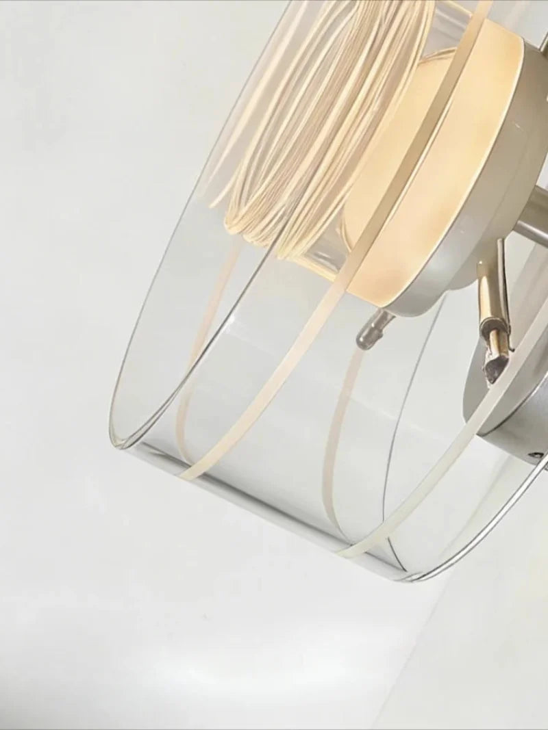 Letifly Lights & Decor - Luminary Drum LED Flush Mount Light - Modern circular ring ceiling light with ribbed diffuser and 3-color LED lighting