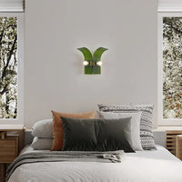 Letifly Lights & Decor - Verdant Curve Wall Sconce - Textured Glass Wall Sconce Curved Design Mid Century Modern Ambient Lighting