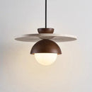 Scandinavian Modern Walnut Wood LED Pendant Light Creative for Bedroom Bedside Ambient Lighting Lamp Ceiling Light Led Lamp-Letifly Lights and Decor