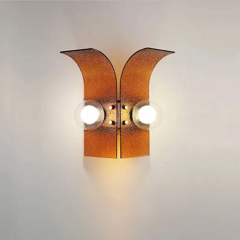 Letifly Lights & Decor - Verdant Curve Wall Sconce - Textured Glass Wall Sconce Curved Design Mid Century Modern Ambient Lighting