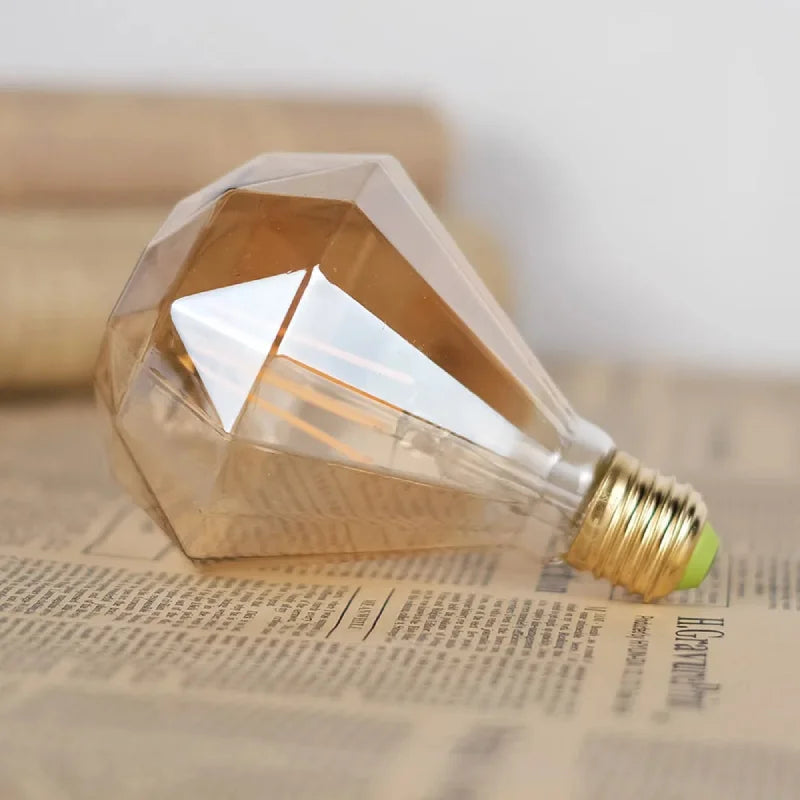 Vintage Edison Led Bulb G95 Dimaond 4W Led Filament 2700Kelvin Warmth Glow Specialty Decorative Light Bulb 110V 220V-Letifly Lights and Decor