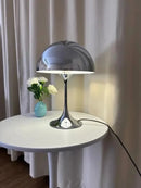 Table lamp dome silhouette glossy finish mid century style mushroom table lamp