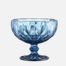 1 PC Vintage Embossed Solid Colored Goblet 300ml 10oz Glasses Goblets Stemware Ice Cream Dessert Cocktail Glass Cup Table Decor-Letifly Lights and Decor