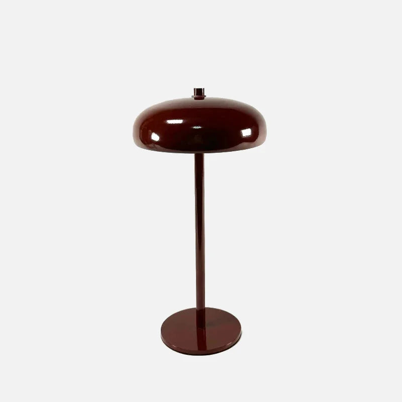 Rechargeable LED table lamp with touch dimmer portable bedside night light dome design