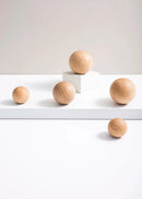 Ball Knob Drawer Pulls Natural Walnut / Ash / Beech Decor Ball Kitchen Cabinet Handles Simple Wooden Furniture Hardware-Letifly Lights and Decor