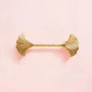 Ginkgo Leaf Brass Cabinet Door Handle Creative Personality Solid Wardrobe Nordic Gold Drawer Cabinet Handle Home Hardware-Letifly Lights and Decor